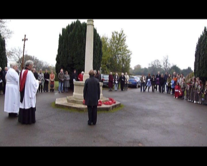 Laying wreath